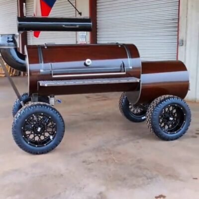 Brown Offset Smoker on Off-Road Tires