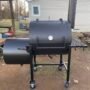 Offset Smoker on Blue Casters