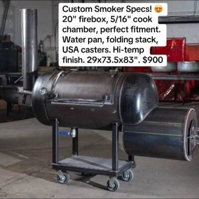 Custom Raw Steel Barrel Smoker